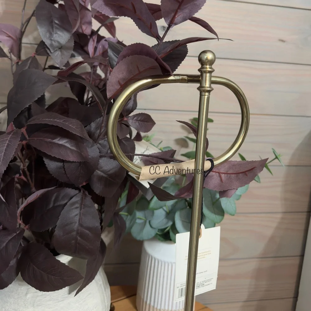 Hearth & Hand Brass Bathroom Hand Towel Stand Antique Finish